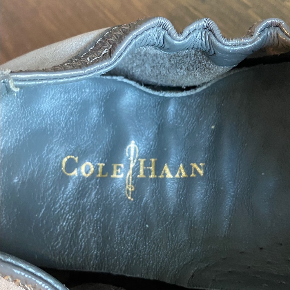 Cole Haan Women’s Grey Suede and Patent Leather Slip on Loafers 9 1/2 - Picture 8 of 10